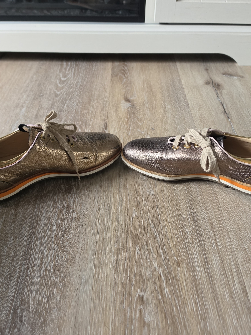 Royal Albartross Metallic Bronze Rose Gold Spikeless Golf Shoes EU 36.5 (US 6) - Picture 7 of 9